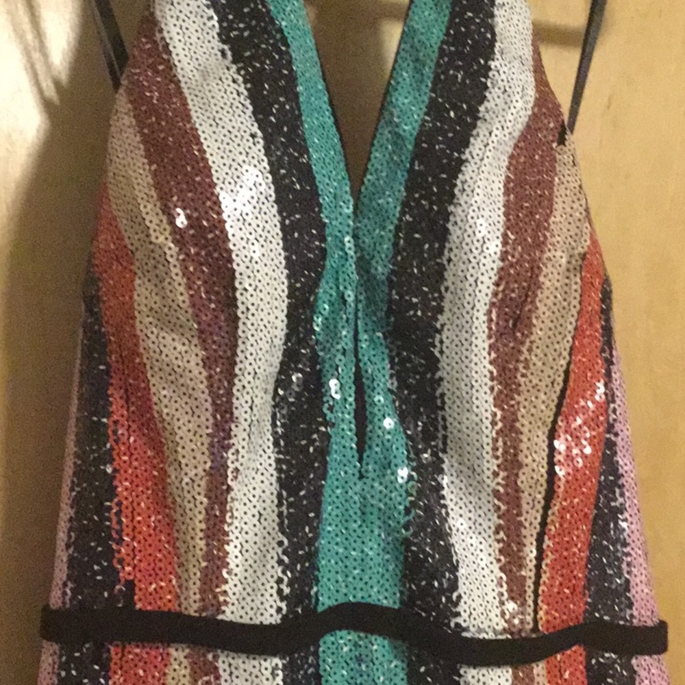 JOVANI Striped Mini Dress - Picture 7 of 12